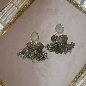 Gold Tone Tassel Bohemian Earrings